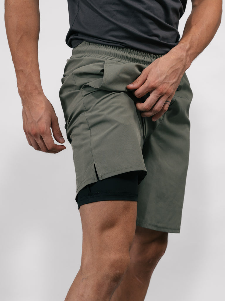 Jarro Men Short - Pewter Green